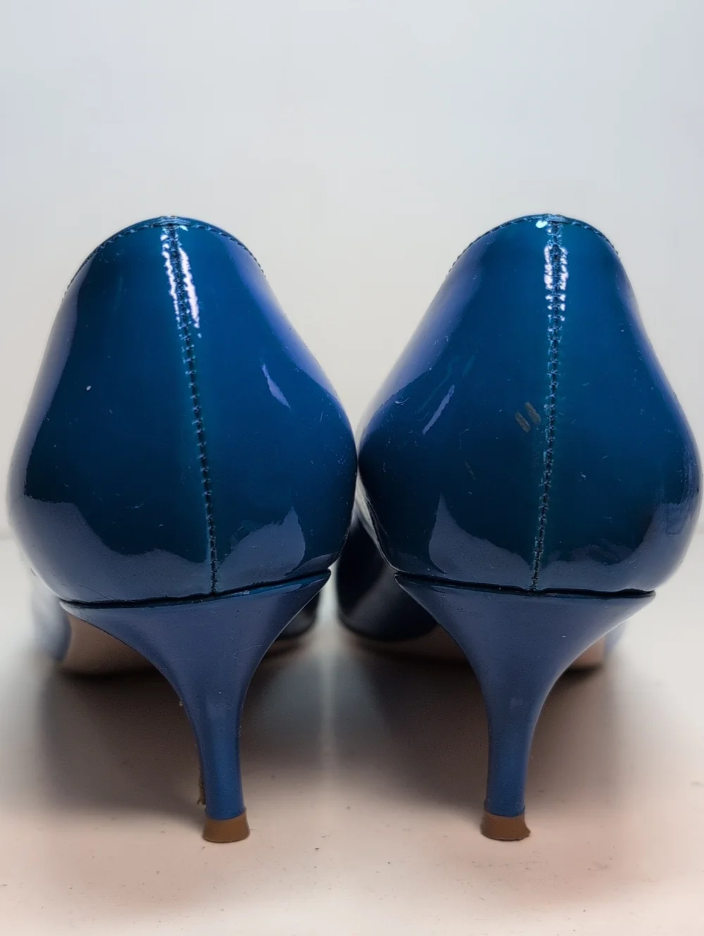 Kate Spade Blue Patent Leather Pointed-Toe Heels woman size 6.5